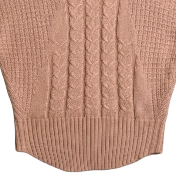 Ruby Moon Wool Knit Drawstring Cowl Neck Pink Pullover Sweater Women's Sz M Soft - Picture 5 of 6